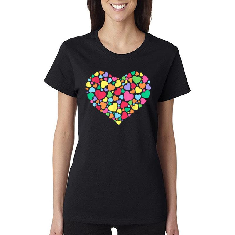 Hearts T Shirt Kids School Valentines Day Girls Boys Women T-Shirt