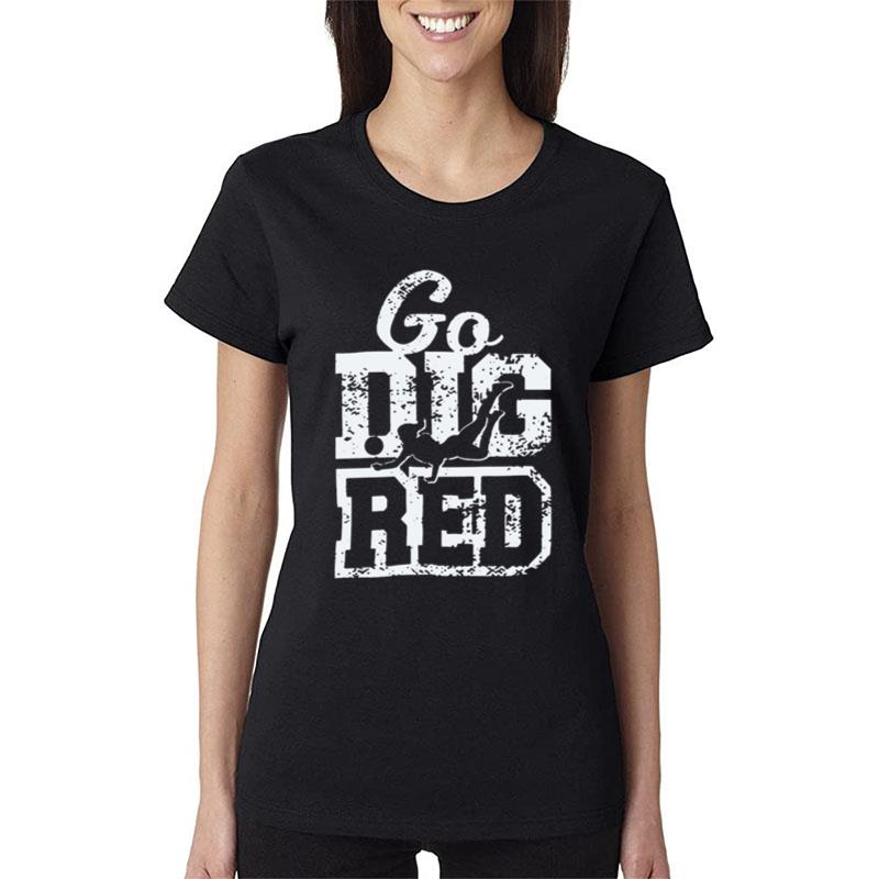 Huskers Volleyball Go Dig Red Women T-Shirt