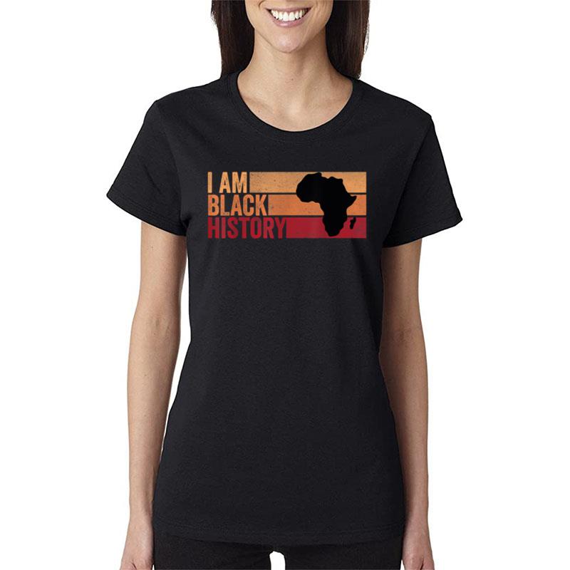 I Am Black History Vintage Retro Black Month History 2023 Women T-Shirt