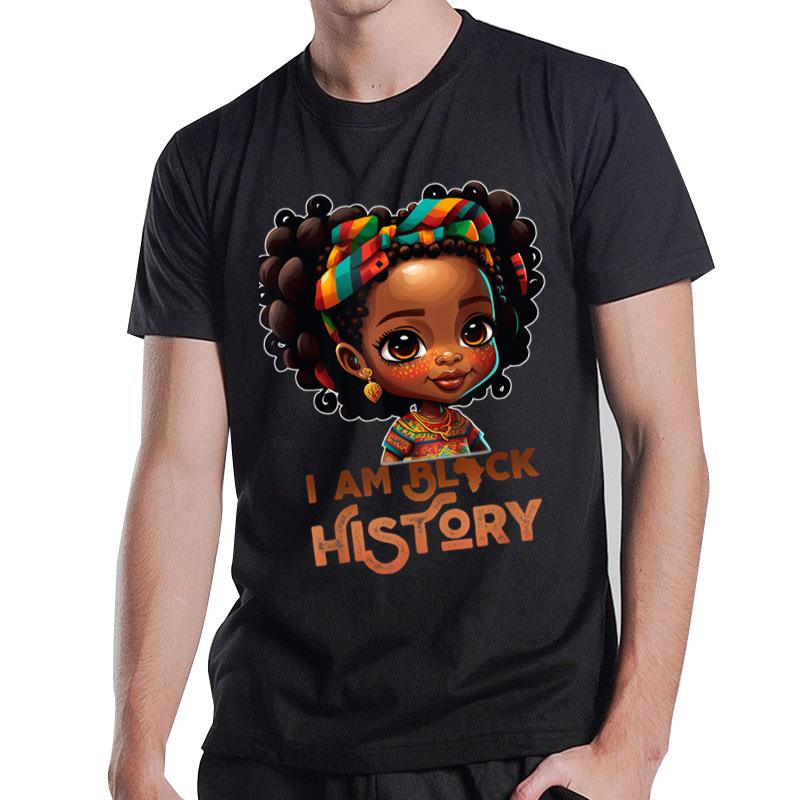 I Am Black History Month African American Melanin Queen Girl T-Shirt