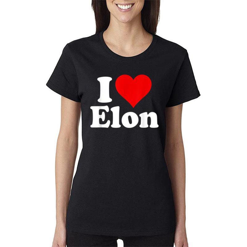 I Love Heart Elon North Carolina Women T-Shirt