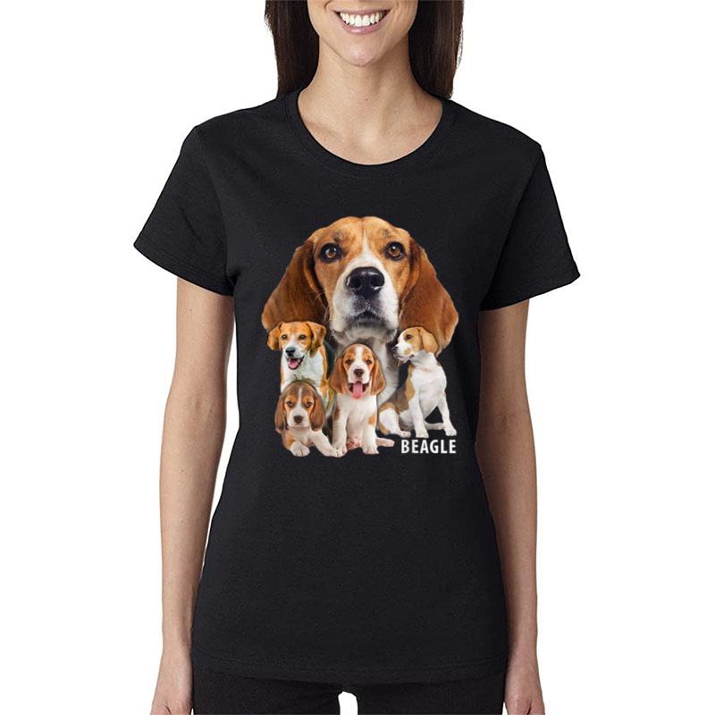 I Love My Beagle Dog Themed Funny Beagle Lover Women T-Shirt