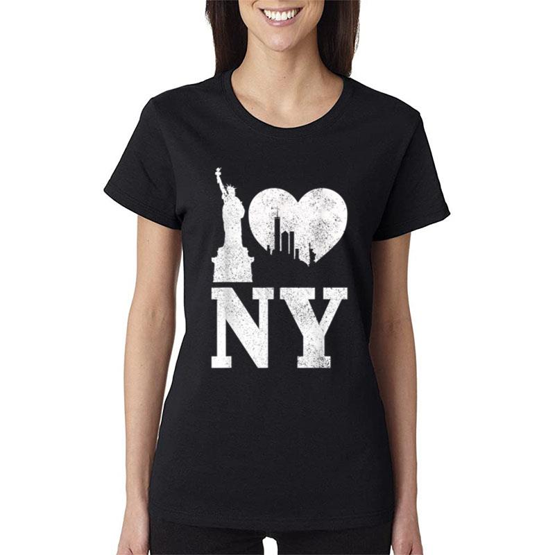 I Love Ny New York City Skyline Nyc Statue Of Liberty Women T-Shirt