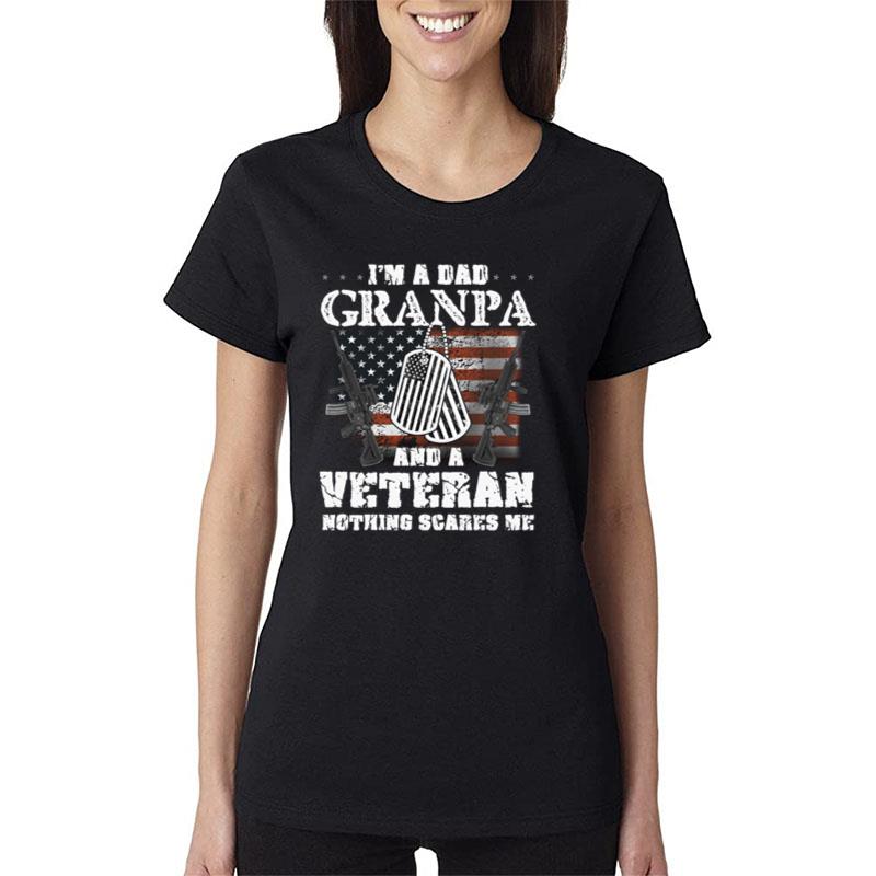 I'M A Dad Grandpa Veteran Father'S Day s Women T-Shirt