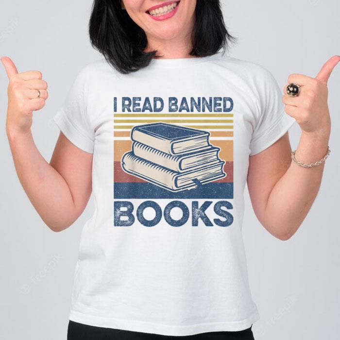 I Read Banned Books Week Librarian Freedom Reader Nerd Men Women T-Shirt