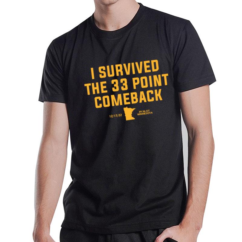 I Survived The 33 Point Comeback T-Shirt