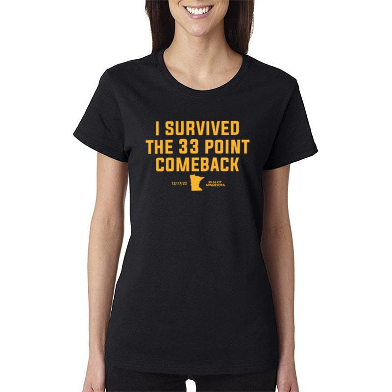 I Survived The 33 Point Comeback Women T-Shirt