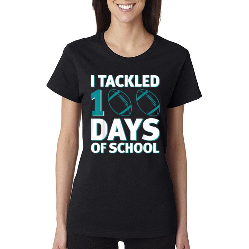 I Tackled 100 Days Of School 100Th Days Boy Kid Girl Women T-Shirt