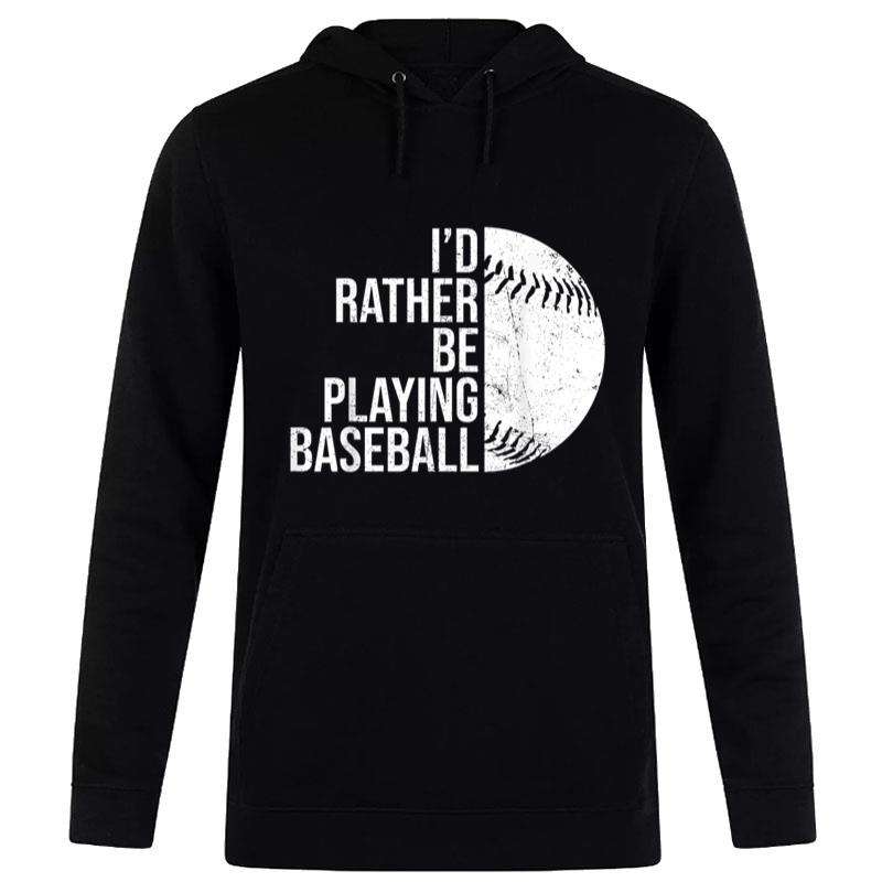 I'd Rather Be Playing Baseball Gifts Costume Vintage Women T-Shirt