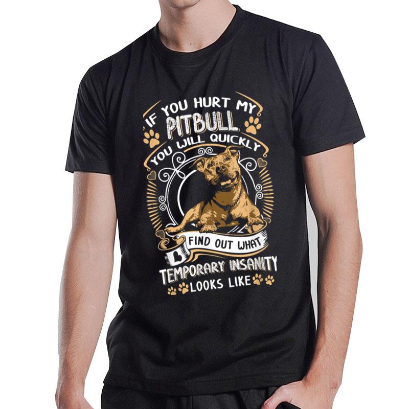 If You Hurt My Pitbull You Will Quickly Dog Pit Bull Terrier T-Shirt