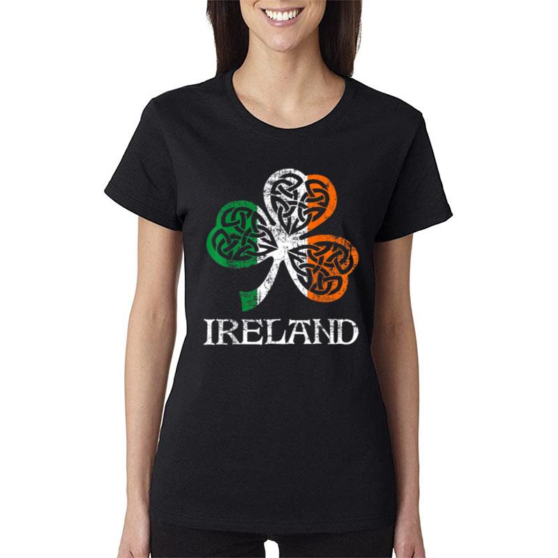 Ireland Irish Flag Shamrock Leaf St Patricks Day Women T-Shirt