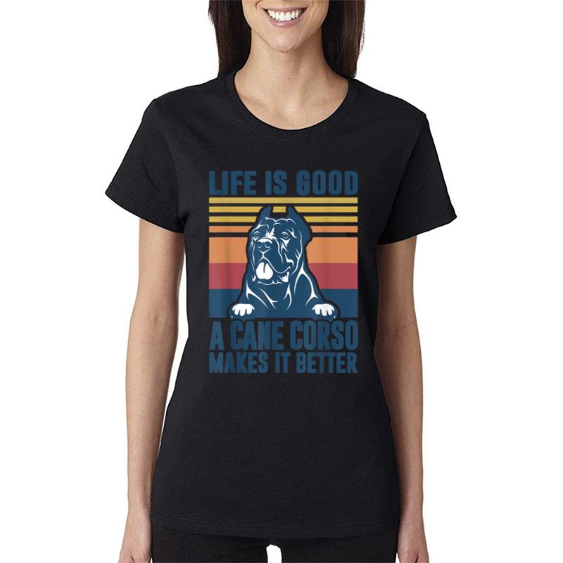 Italian Mastiff Gifts For Women Men Dog Dad Mom Cane Corso Women T-Shirt