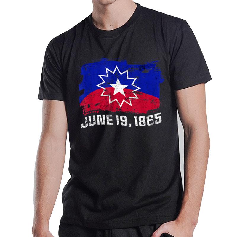 June 19 1865 Juneteenth Flag Black Freedom Black History T-Shirt