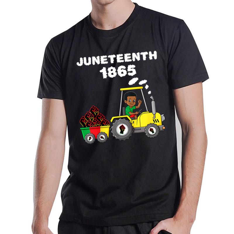 Juneteenth 1865 In Tractor Funny Toddler Fist T-Shirt