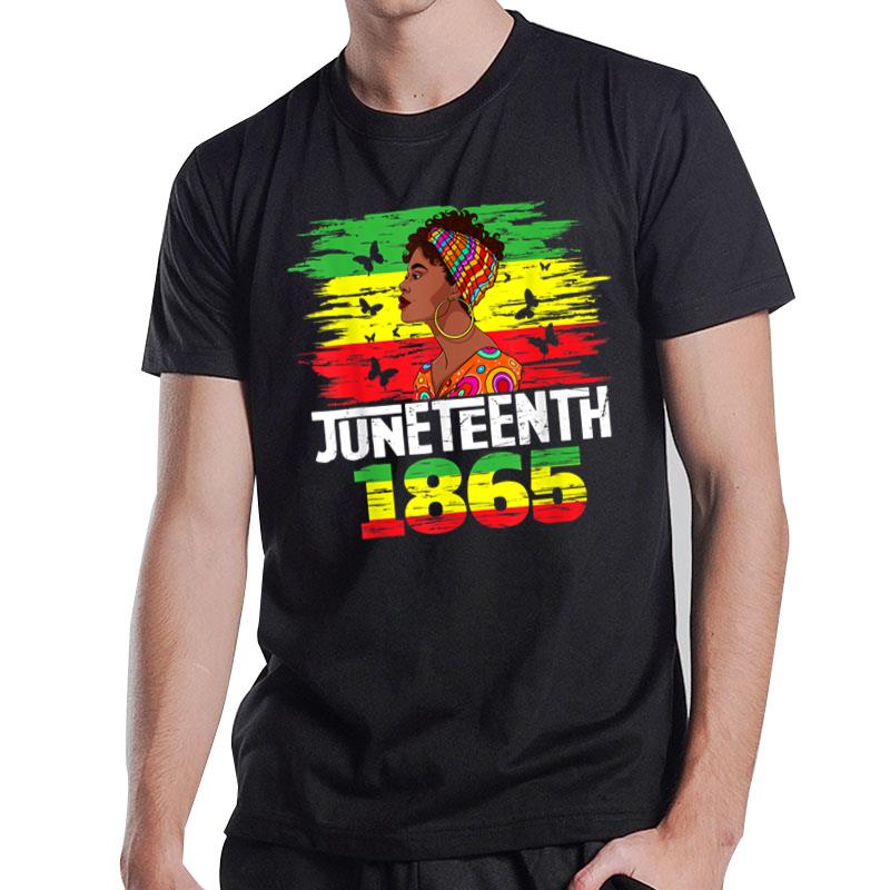 Juneteenth 1865 Independence Day Black Pride Black T-Shirt