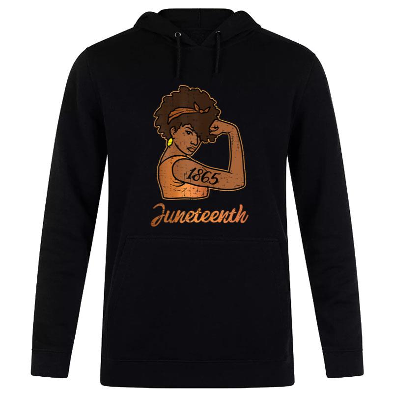 Juneteenth 1865 Strong Black Man Melanin Mom Hoodie