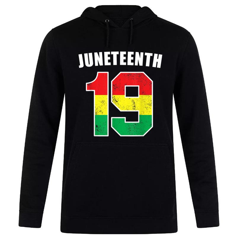 Juneteenth 19 Jersey Black American Freedom Juneteenth Hoodie