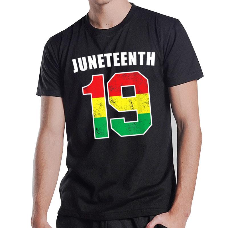 Juneteenth 19 Jersey Black American Freedom Juneteenth T-Shirt