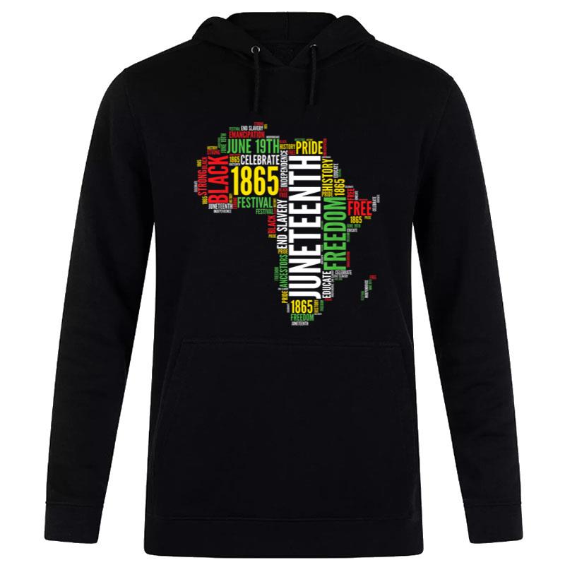 Juneteenth Africa Map Rd Art Black Pride Juneteenth Hoodie