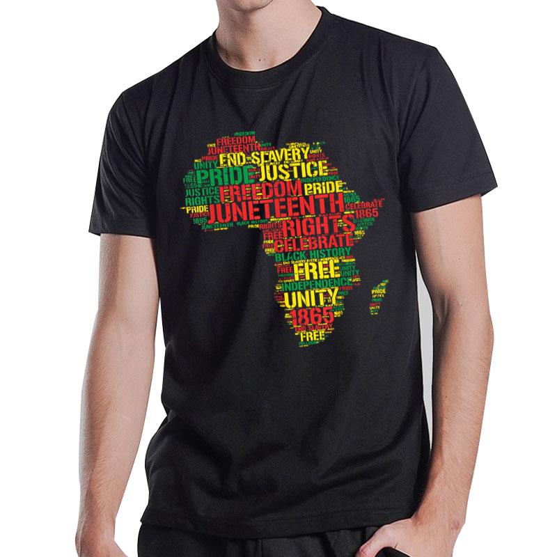 Juneteenth Africa Map Rds June 19Th 1865 T-Shirt