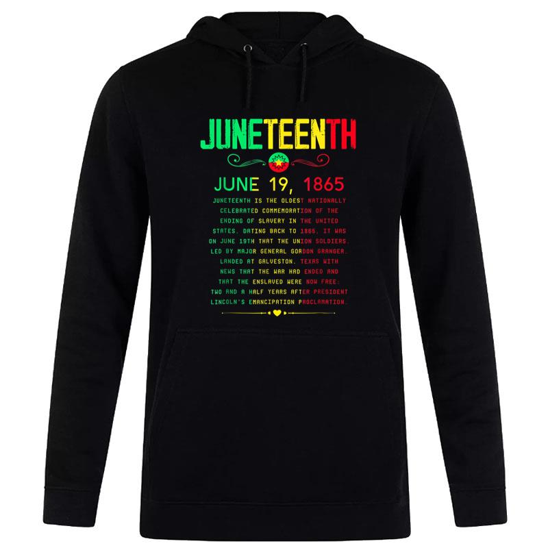 Juneteenth African American 1865 Independence Day Hoodie