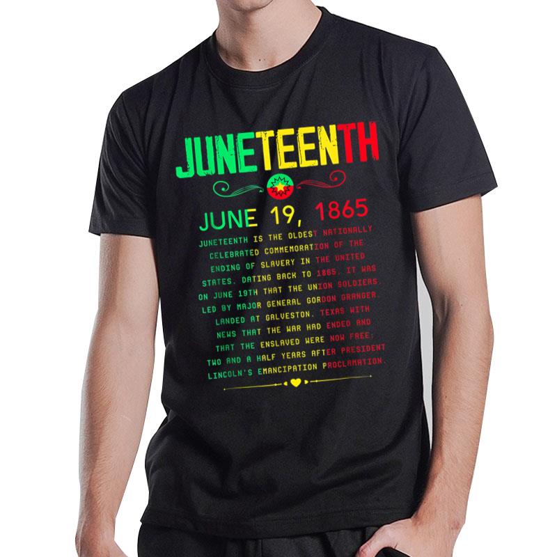 Juneteenth African American 1865 Independence Day T-Shirt