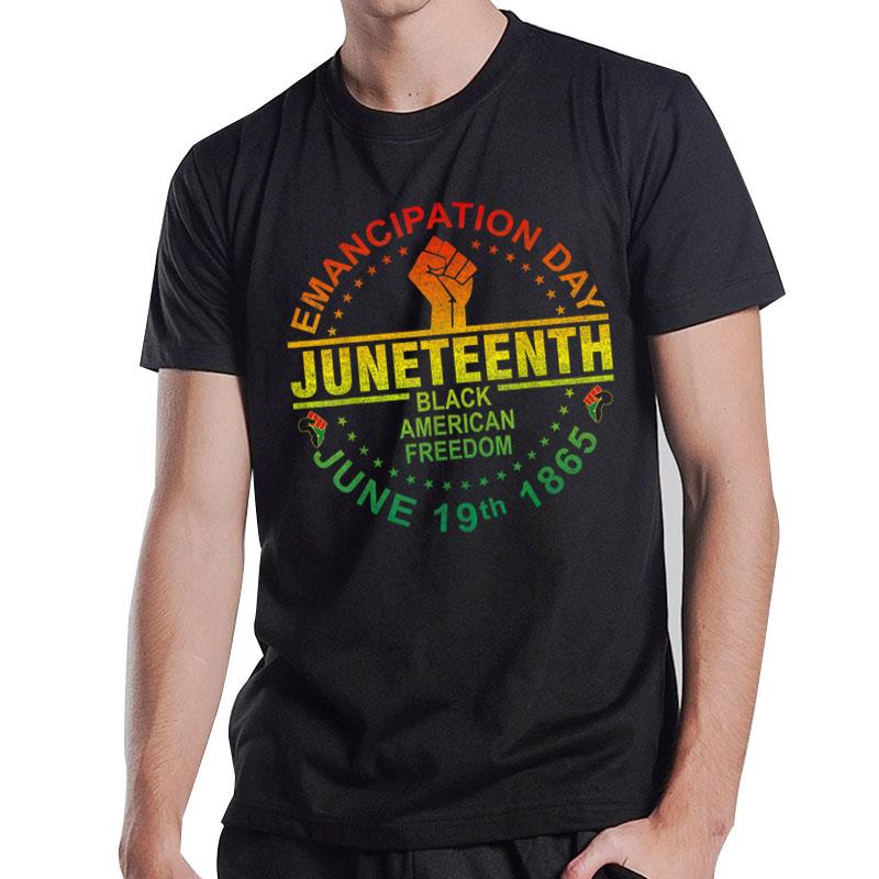 Juneteenth African American Freedom Black Men Women Kids T-Shirt