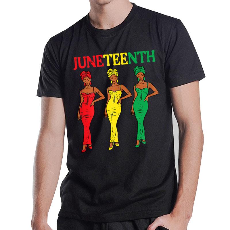 Juneteenth African American Sisters Black History T-Shirt