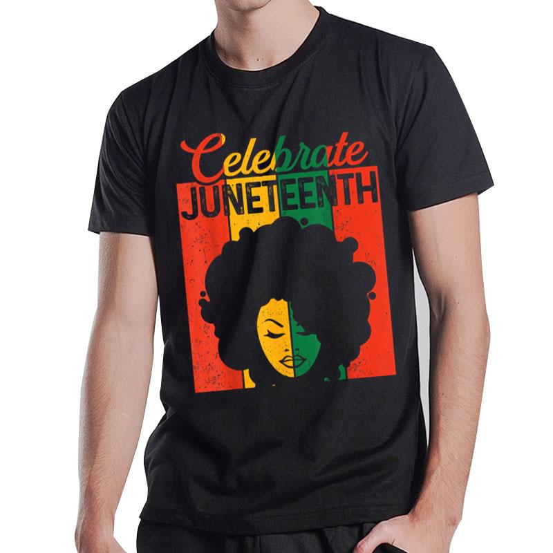 Juneteenth Afro Black 1865 Independence Day T-Shirt