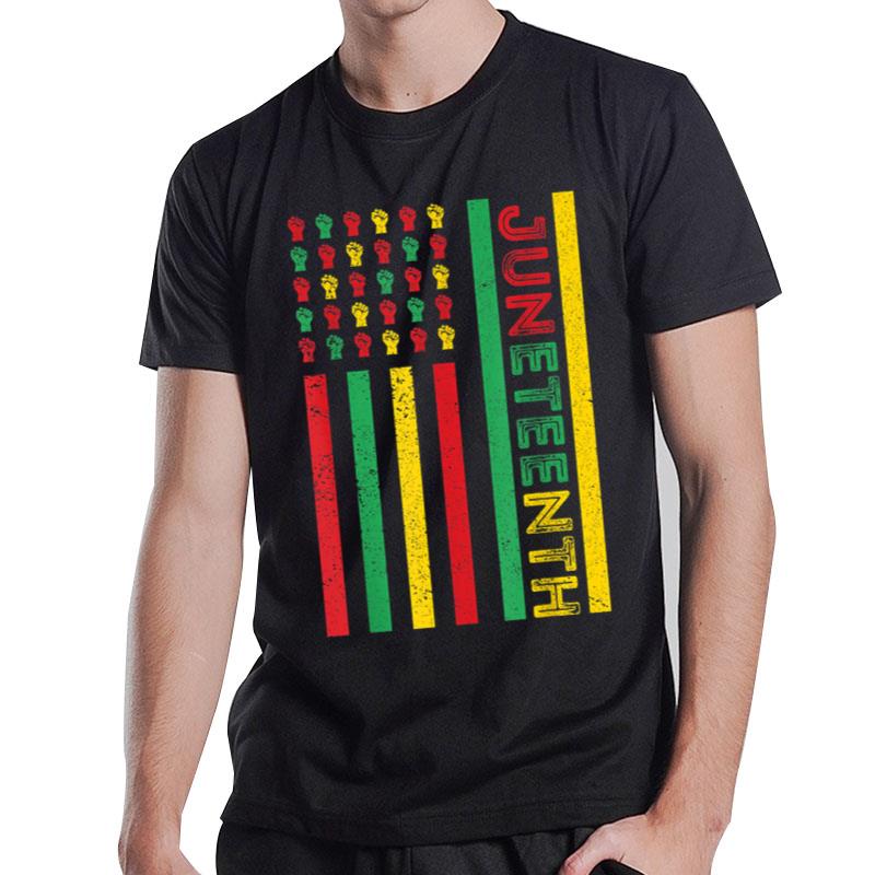 Juneteenth Black History Month Flag T-Shirt