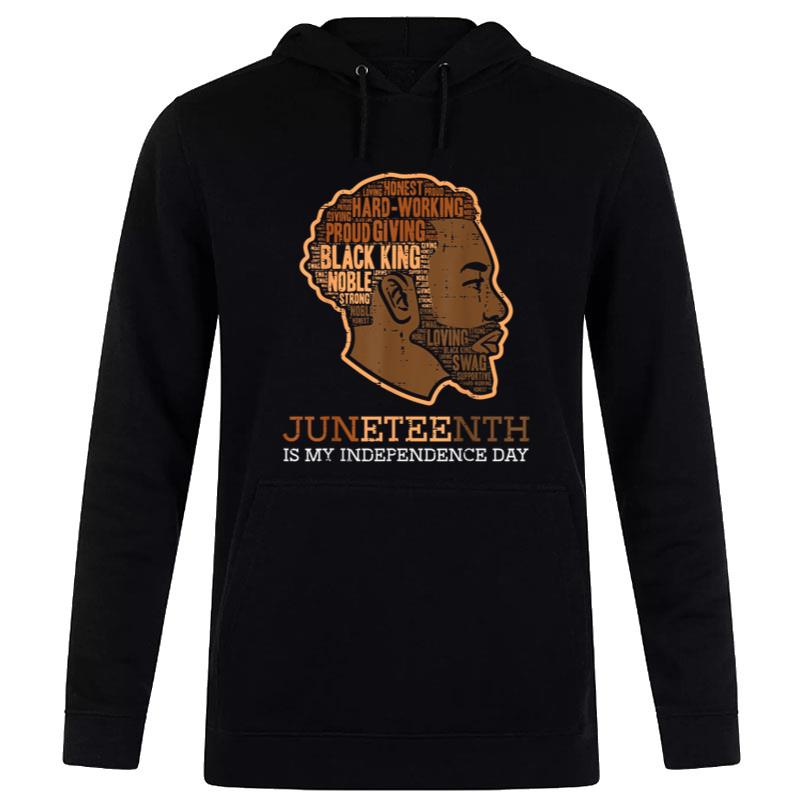 Juneteenth Black King Independence Day Melanin Dad Teens Hoodie