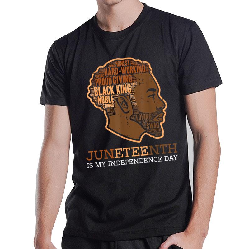 Juneteenth Black King Independence Day Melanin Dad Teens T-Shirt