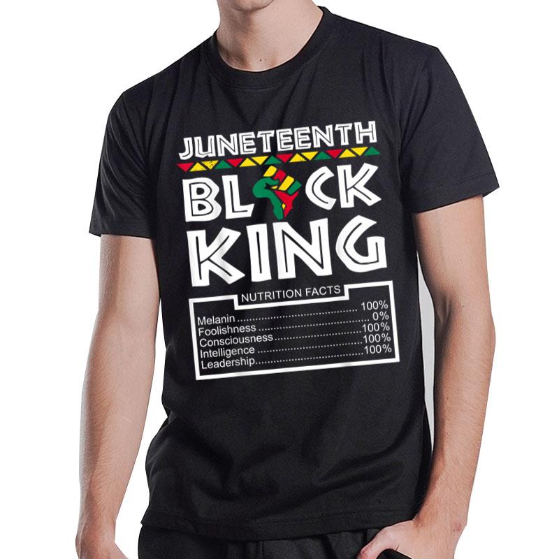 Juneteenth Black King Melanin Dad Fathers Day Father Fun T-Shirt