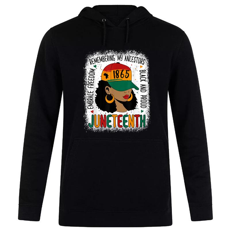 Juneteenth Black Man 2023 Bleached 1865 Juneteenth Hoodie