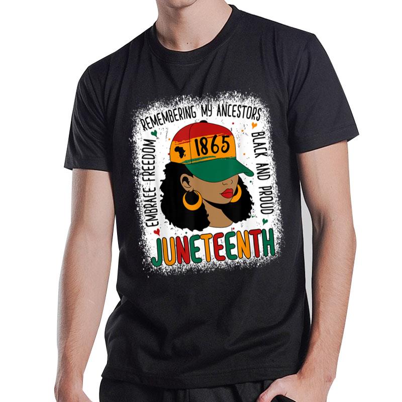 Juneteenth Black Man 2023 Bleached 1865 Juneteenth T-Shirt