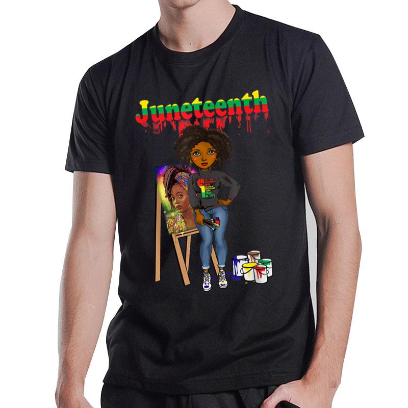 Juneteenth Black Melanin Artist T-Shirt