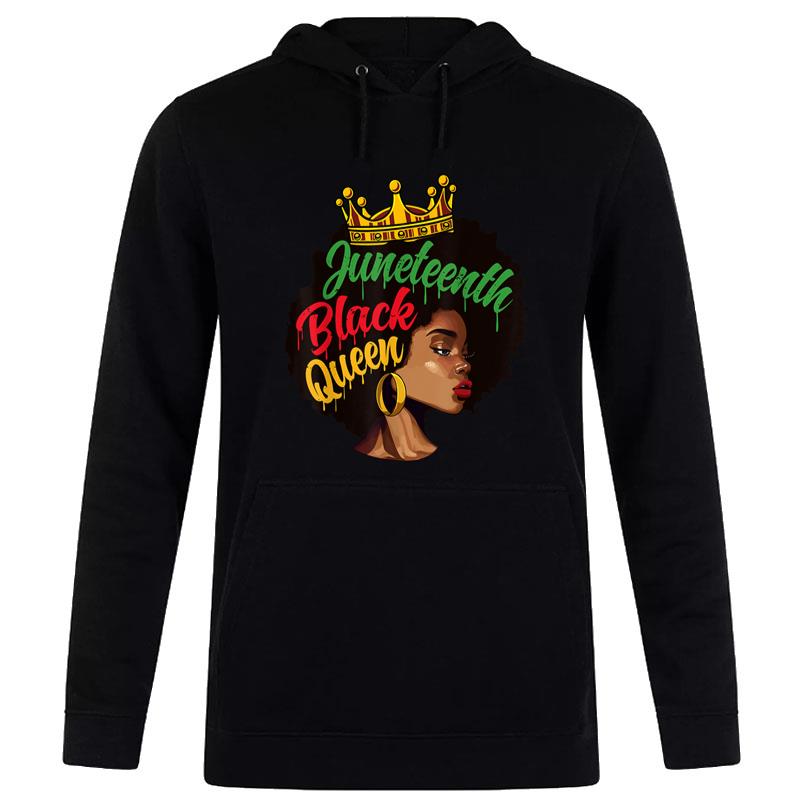 Juneteenth Black Queen Afro Melanin Graphic Hoodie