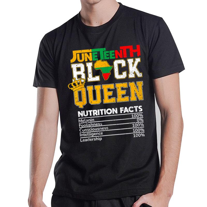 Juneteenth Black Queen Nutrition African American T-Shirt