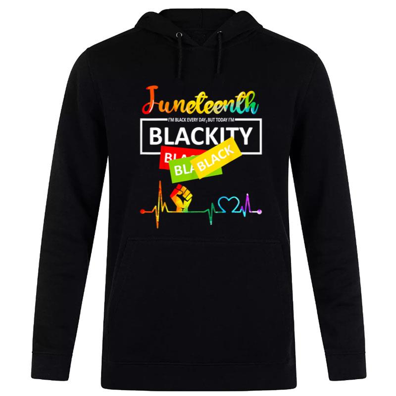 Juneteenth Blackity Heartbeat Black History African America Hoodie