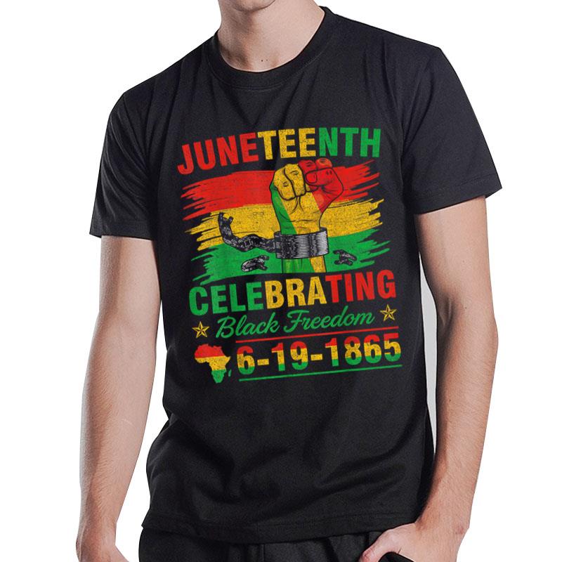 Juneteenth Breaking Every Chain Black T-Shirt