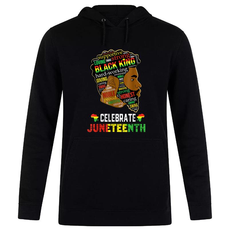 Juneteenth Celebrate 1865 Freedom Black King Fathers Day Hoodie