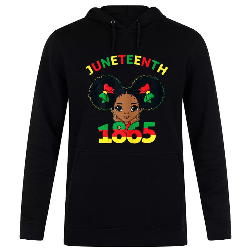 Juneteenth Celebrating 1865 Cute Brown Skin Teens Hoodie