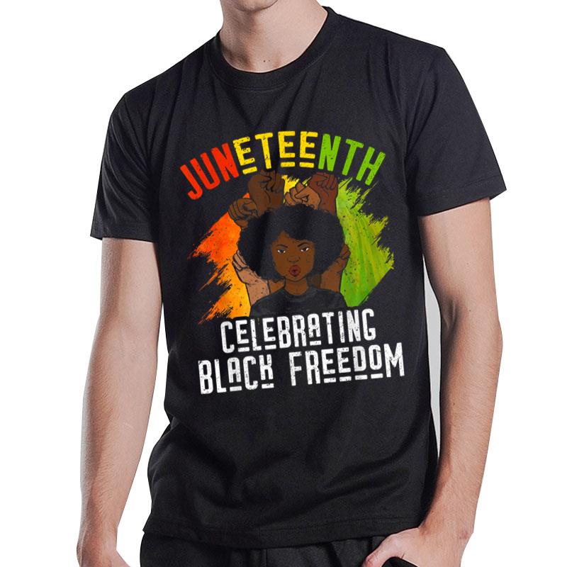 Juneteenth Celebrating Black Freedom Africa American 1865 Us T-Shirt