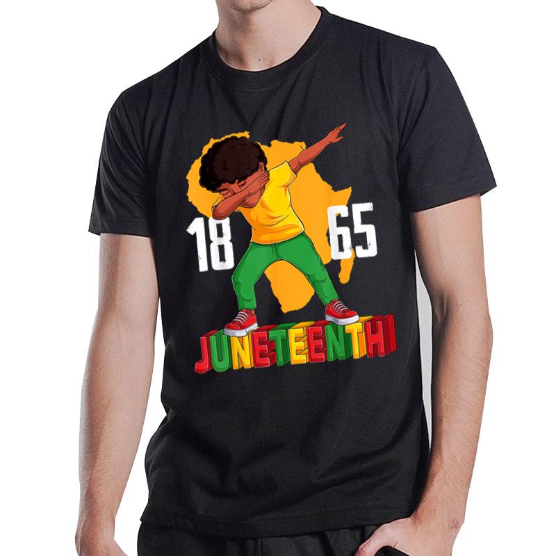 Juneteenth Dabbing Black African T-Shirt