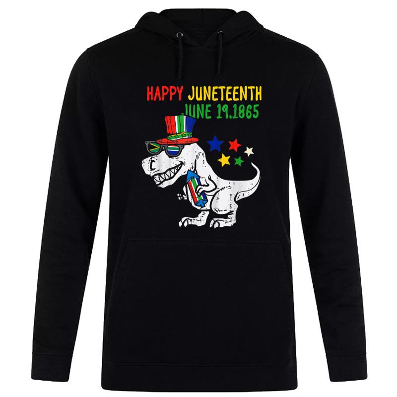 Juneteenth Day Freedom Rex Dino Baby Toddler Hoodie