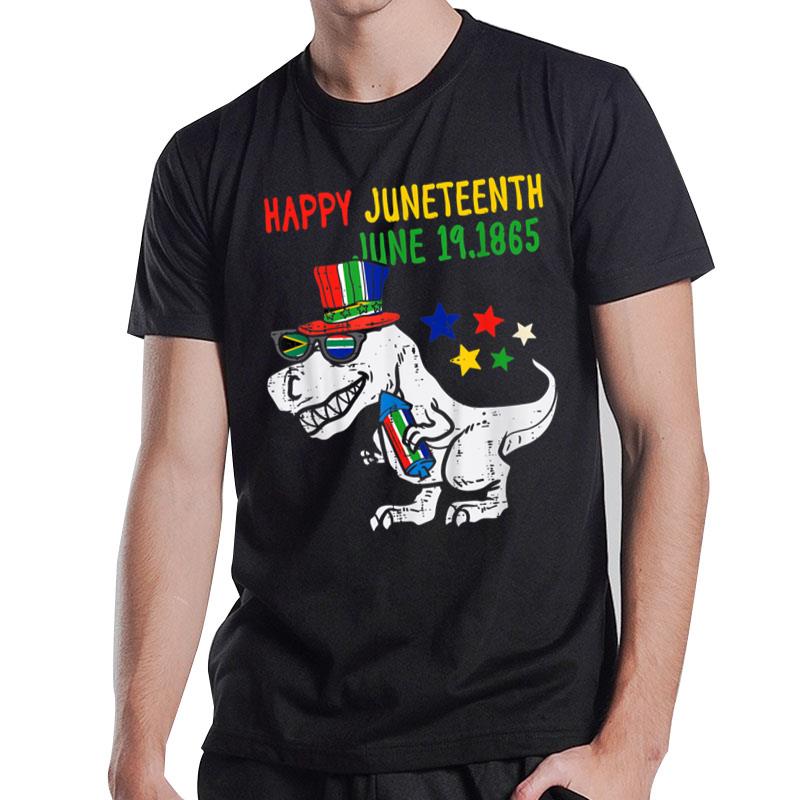 Juneteenth Day Freedom Rex Dino Baby Toddler T-Shirt