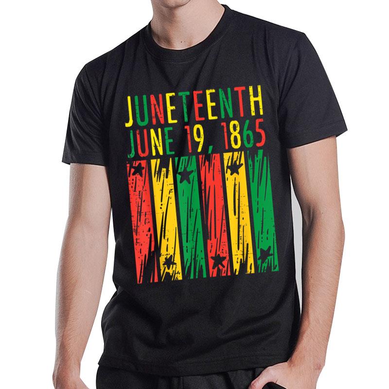 Juneteenth Flag 1865 June 19Th Black African Pride T-Shirt