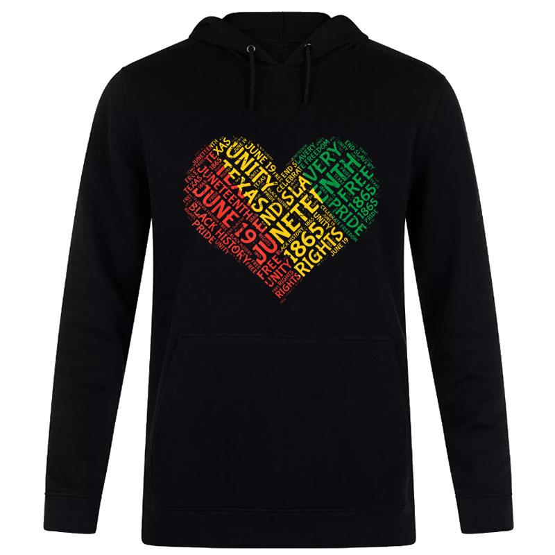 Juneteenth Heart June 19Th Black African Pride Hoodie