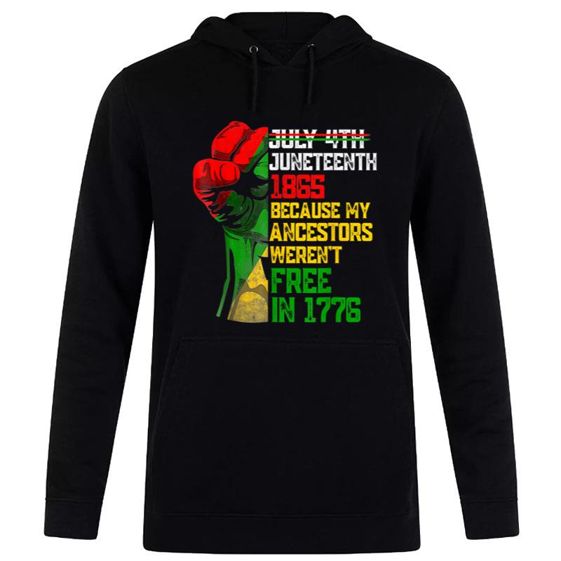 Juneteenth Is My Independence Day Afro Black Hoodie