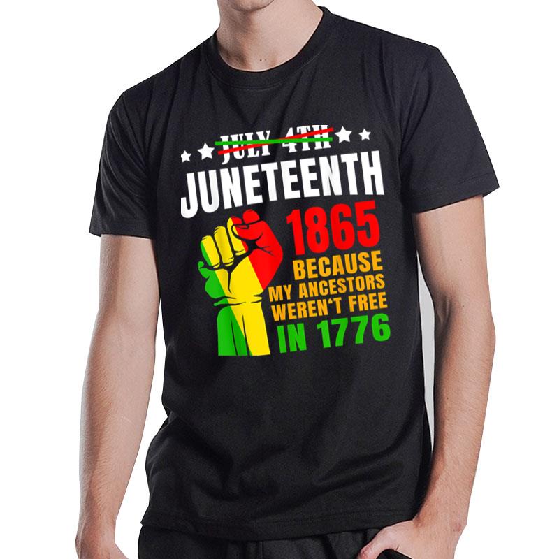 Juneteenth June 1865 Black History African American Freedom T-Shirt